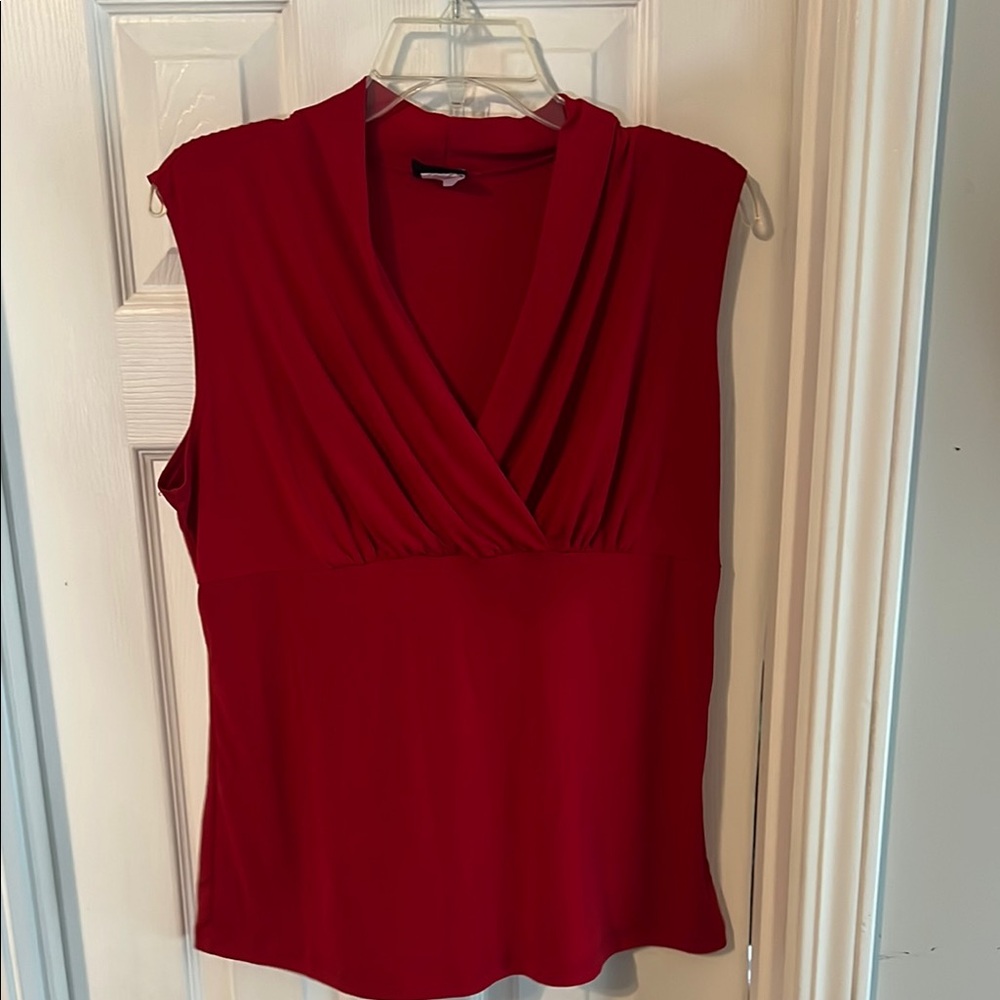 EUC Elegant Red Sleeveless Top Size XL
